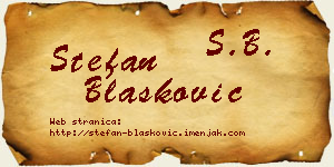 Stefan Blašković vizit kartica